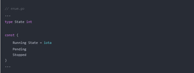 Golang 如何表示枚舉類型