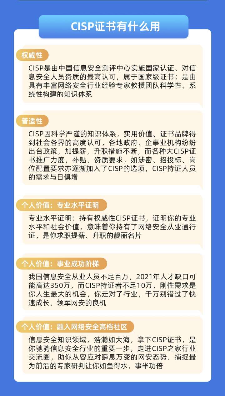 2024年CISP認證詳細報考流程和條件，建議收藏！